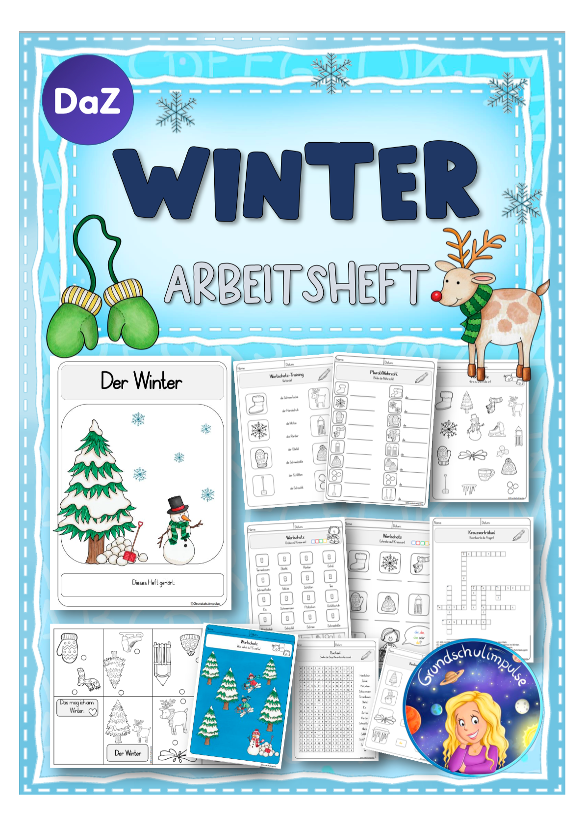 Winter: Arbeitsheft (DaZ)