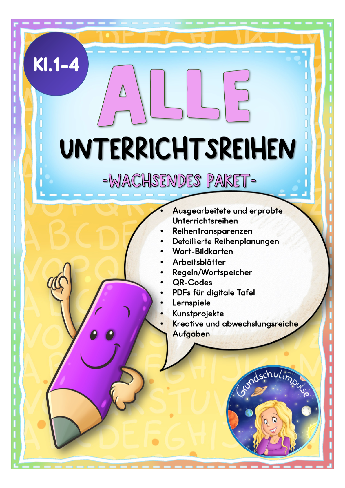 Wachsendes Materialpaket: ALLE Unterrichtsreihen (Klasse 1-4)