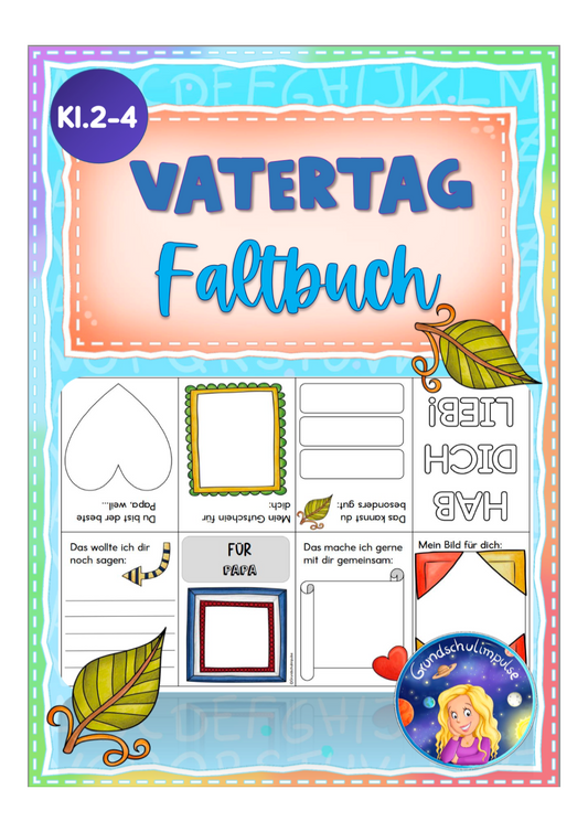 FREEBIE: Vatertag - Faltbuch zum Verschenken