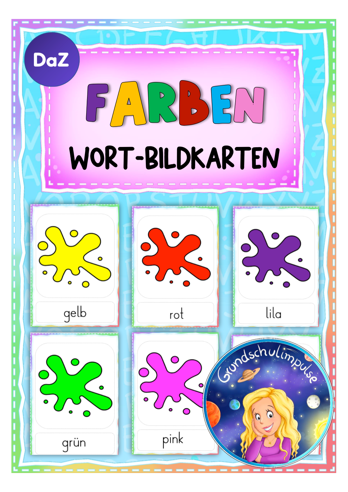 Farben: Wort-Bildkarten (DaZ/DaF)