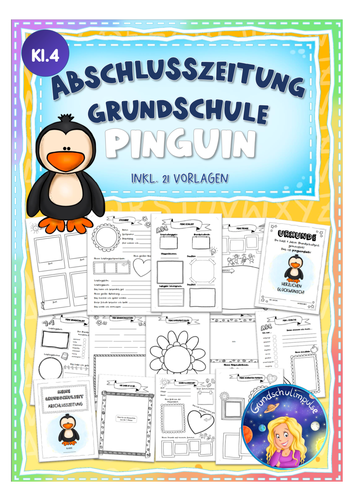 Abschlusszeitung Grundschulzeit - Pinguinklasse