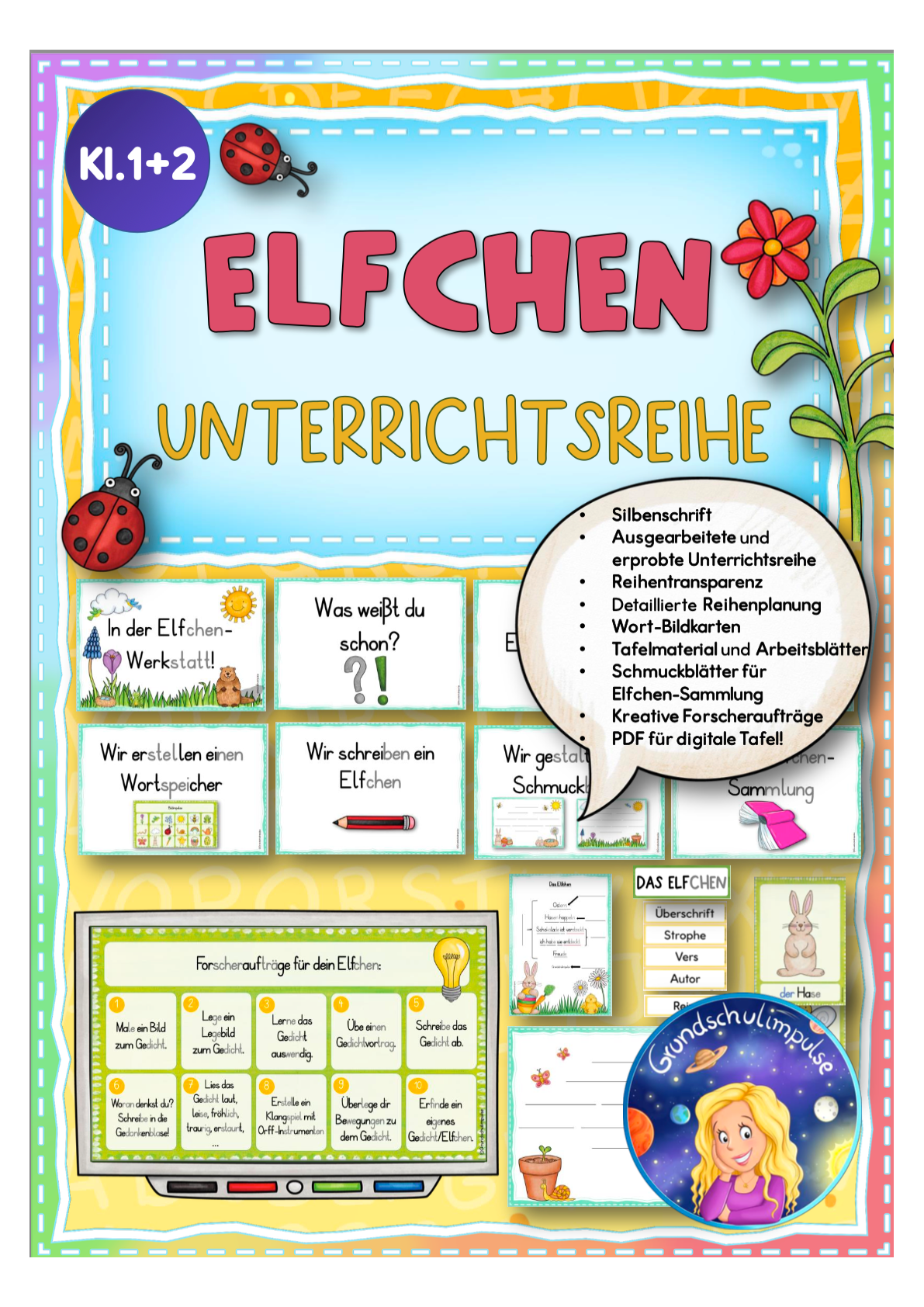 Unterrichtsreihe "Elfchen" - Klasse 1-2