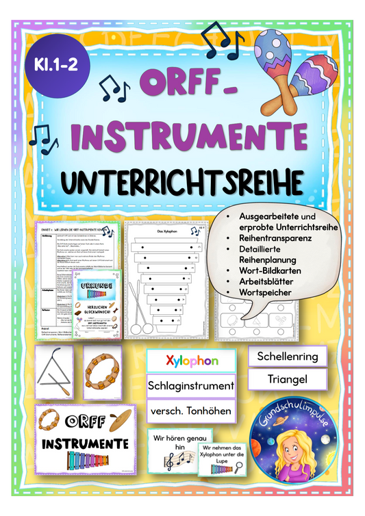 Orff-Instrumente - Unterrichtsreihe (Klasse 1+2)