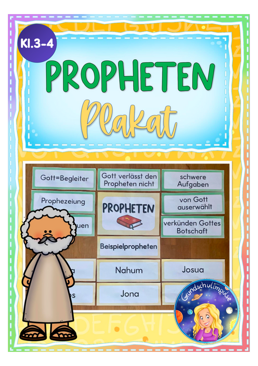 Propheten: Tafelmaterial/Plakat für den Religionsunterricht