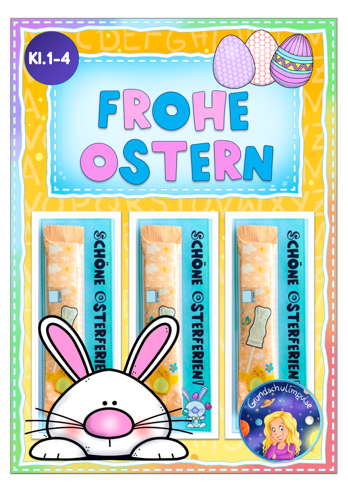 FREEBIE: Ostergruß mit Schokohasen!