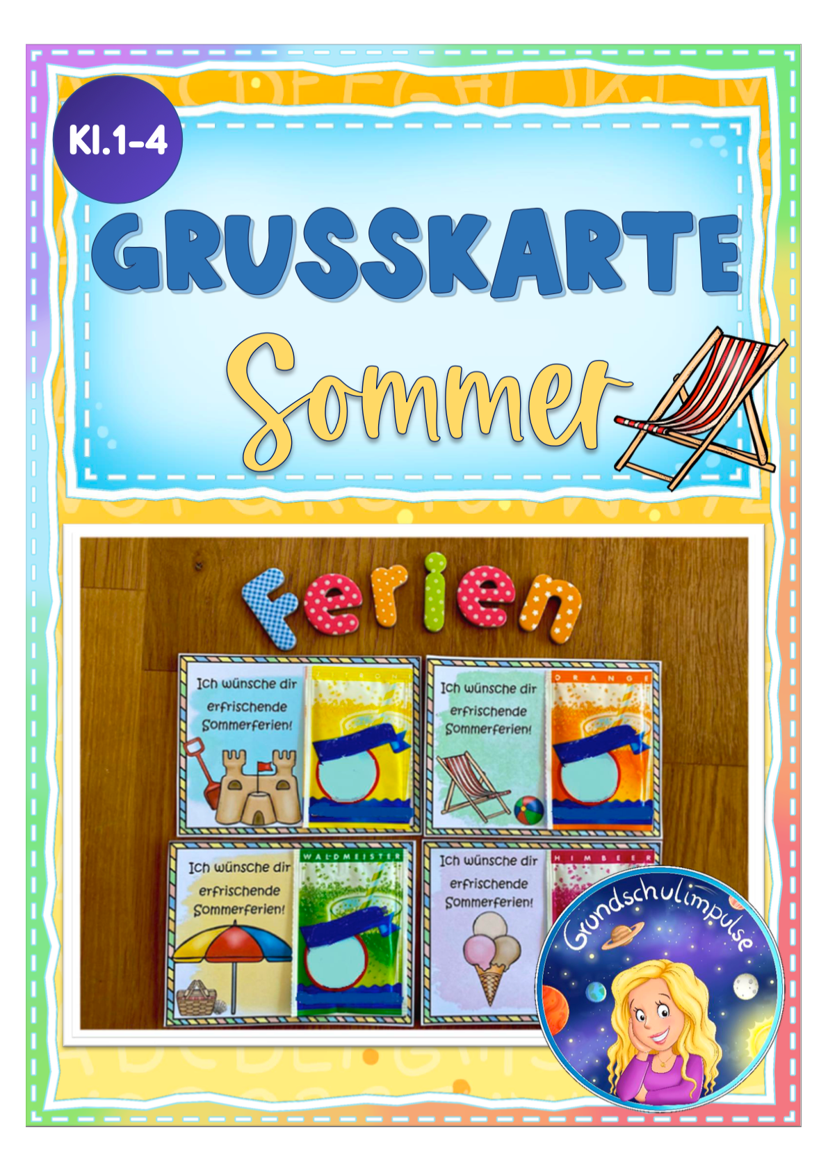 FREEBIE: Sommerferien Grußkarte für Erfrischungsgetränk!