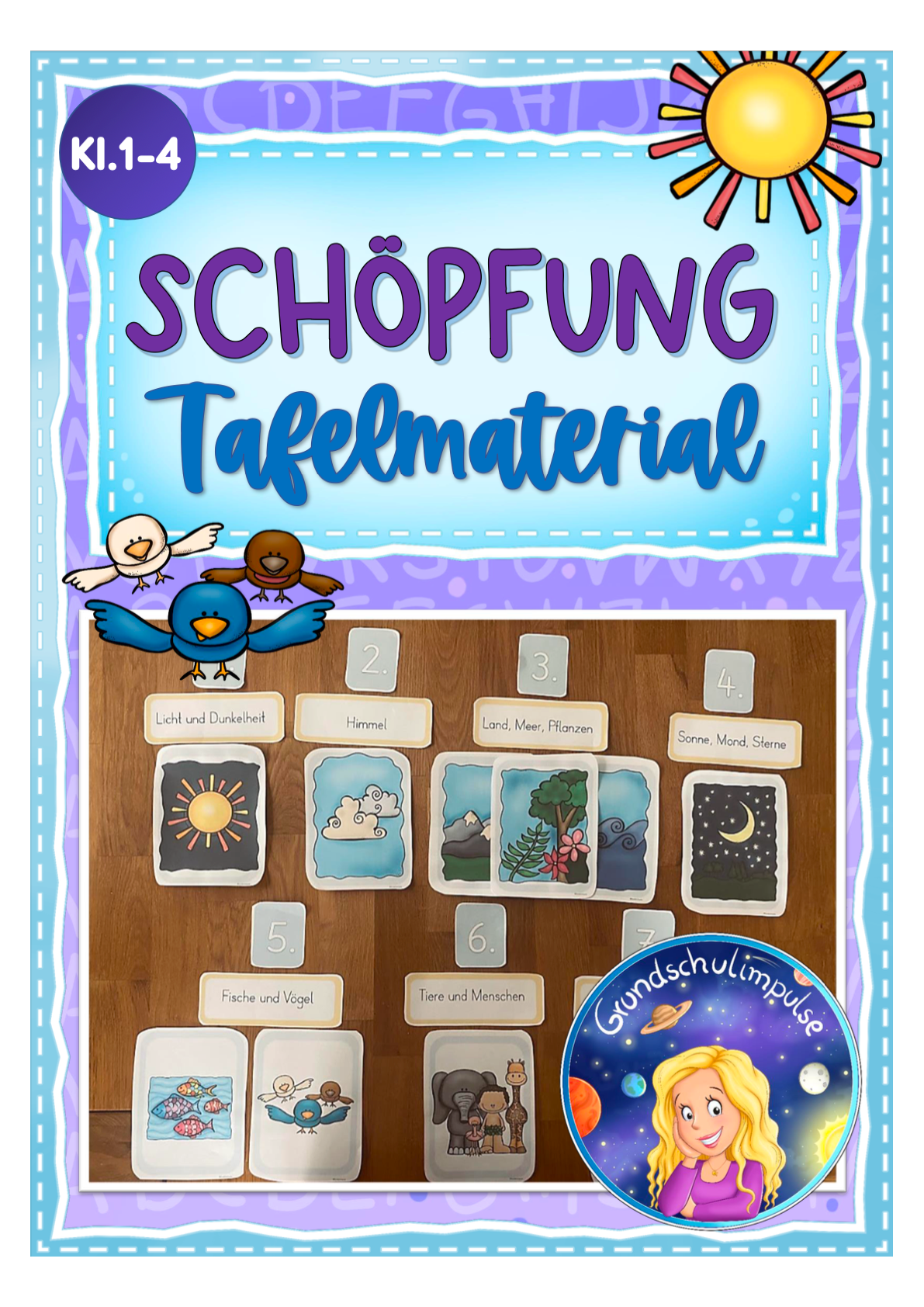 Die Schöpfungsgeschichte - Tafelmaterial