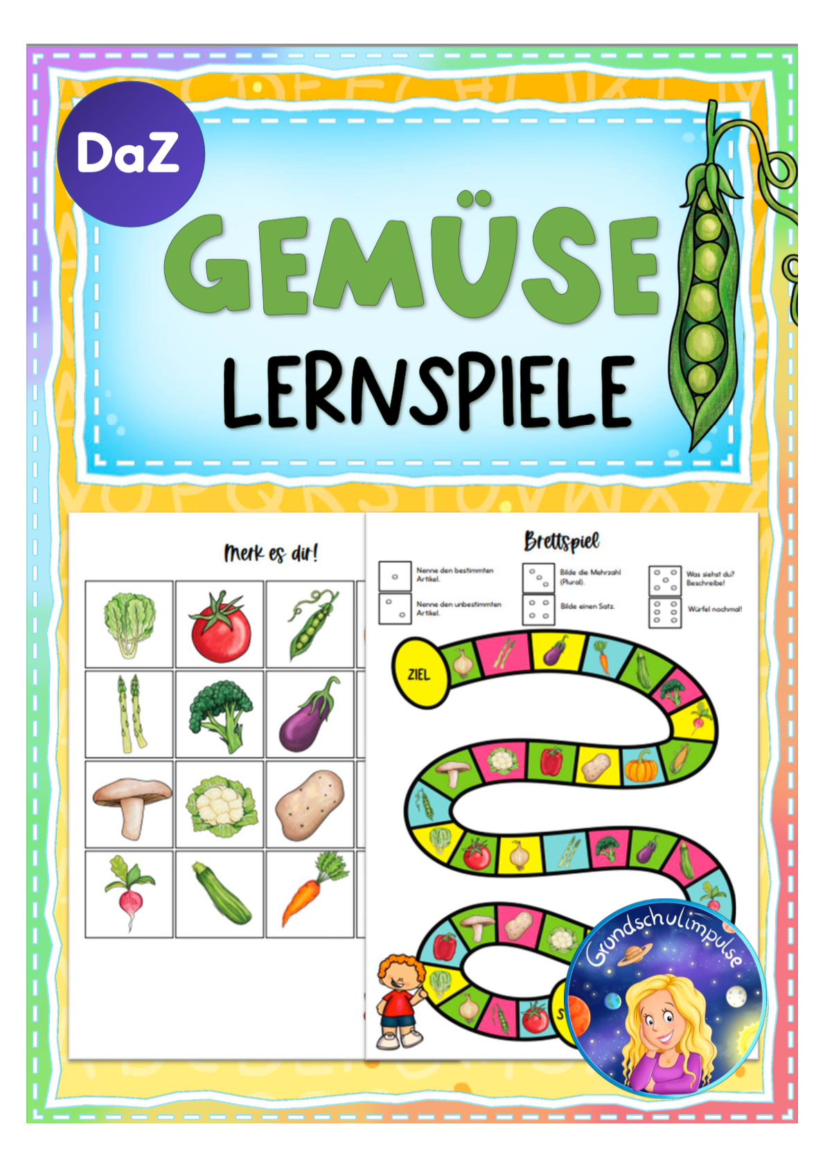 Gemüse: Lernspiele (DaZ/DaF)