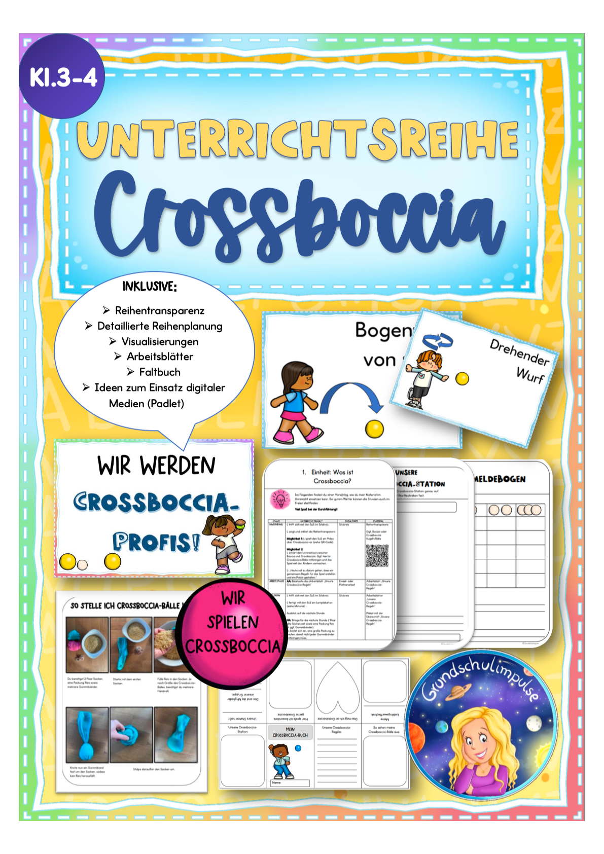 Crossboccia: Unterrichtsreihe (Klasse 3+4)