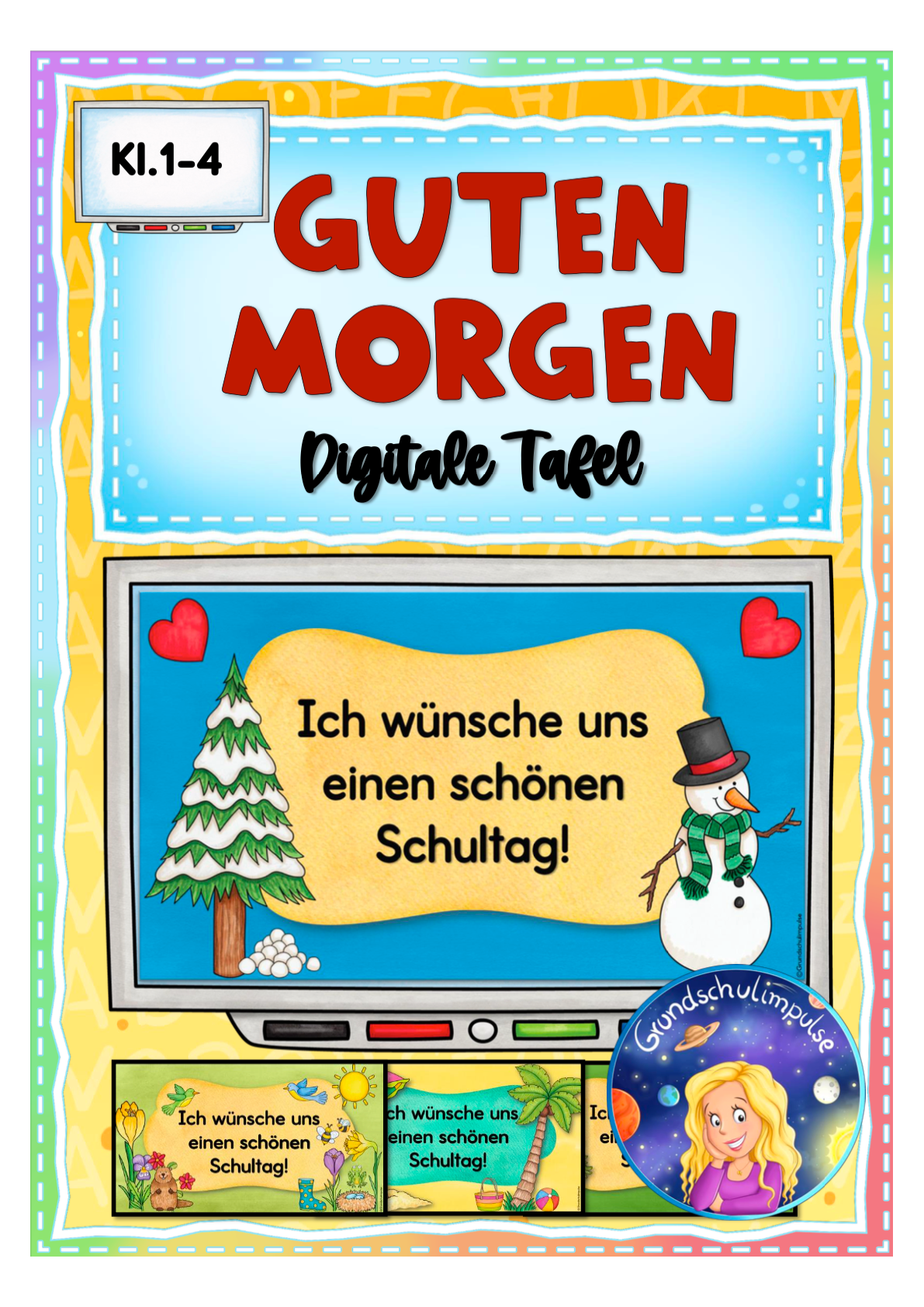 FREEBIE: Digitale Tafel - Begrüßungsbild "Guten Morgen!"