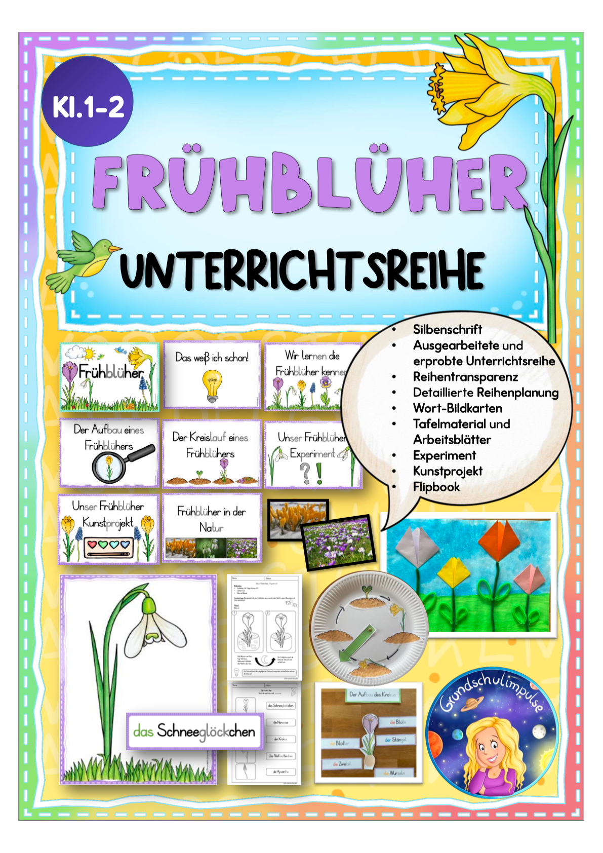 Frühblüher - Unterrichtsreihe (Klasse 1+2)