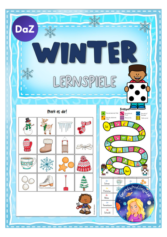 Winter: Lernspiele (DaZ)