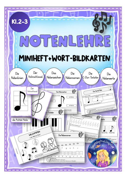 Notenlehre - Miniheft (Klasse 2+3)